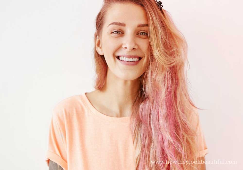 Girl with dyed hair