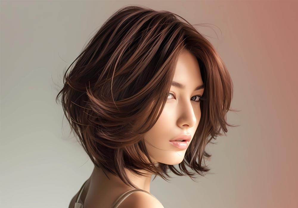 layered bob hairstyle